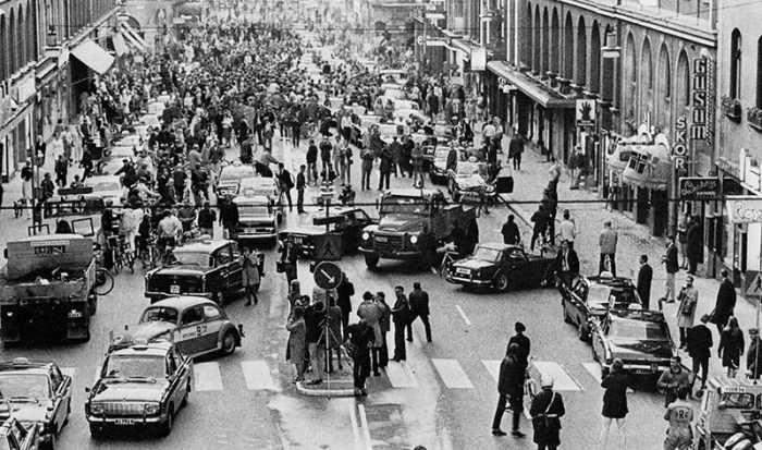 3 septembrie 1967, ziua în care Suedia a trecut la traficul pe dreapta
