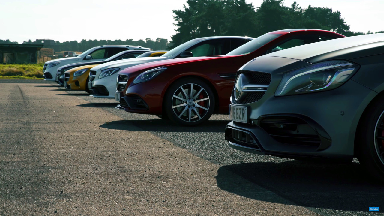 Șase modele Mercedes AMG se întrec într-o `liniuță`