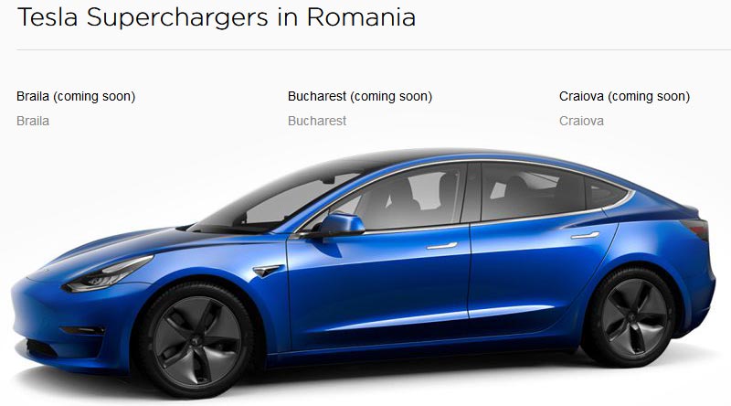 Bucureşti, Craiova şi Brăila, orașele din România unde Tesla va instala câte un Supercharger