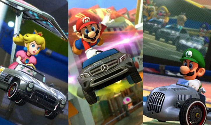 Super Mario va conduce masini Mercedes-Benz